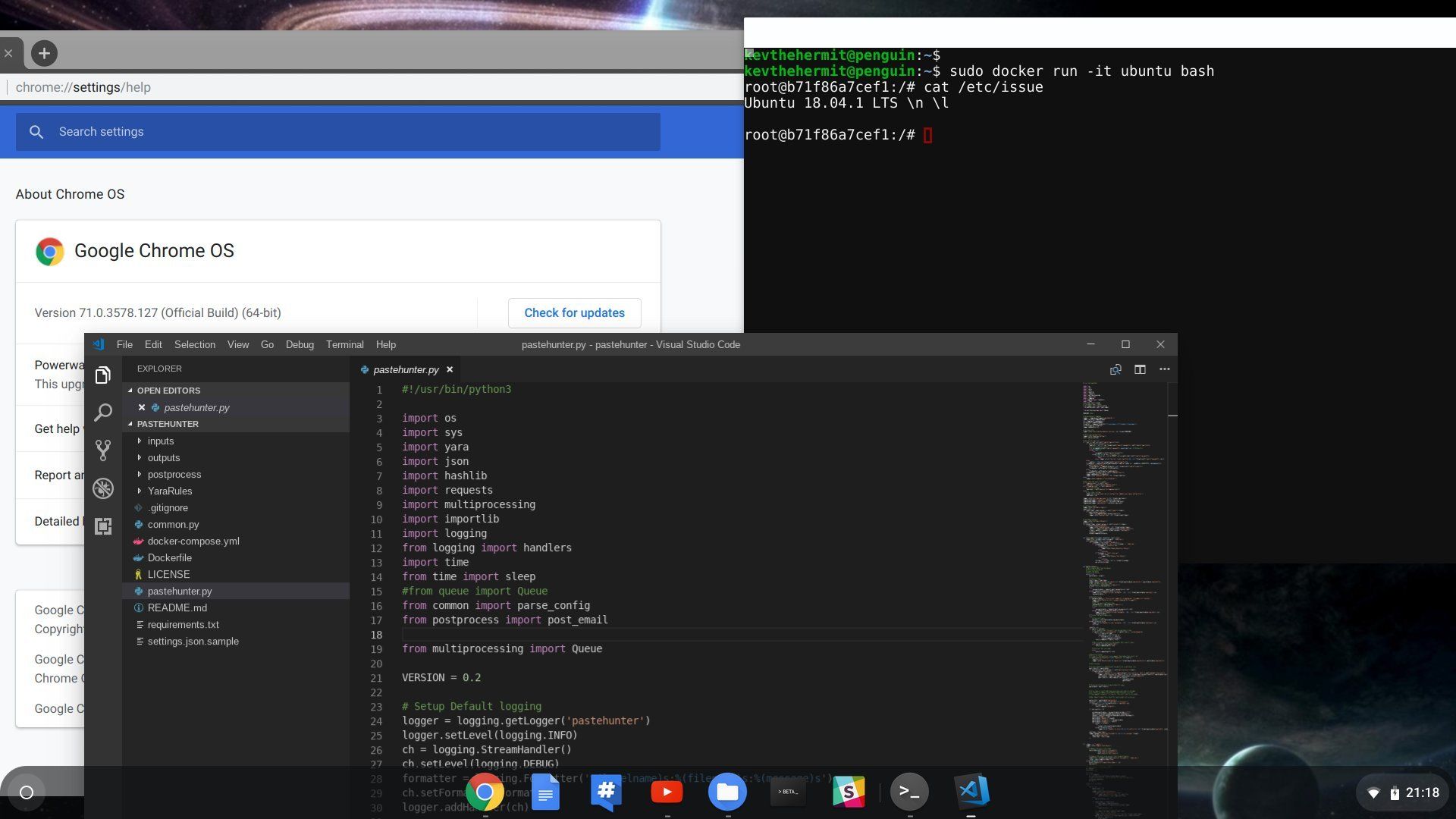 Dev Tools on a Chromebook