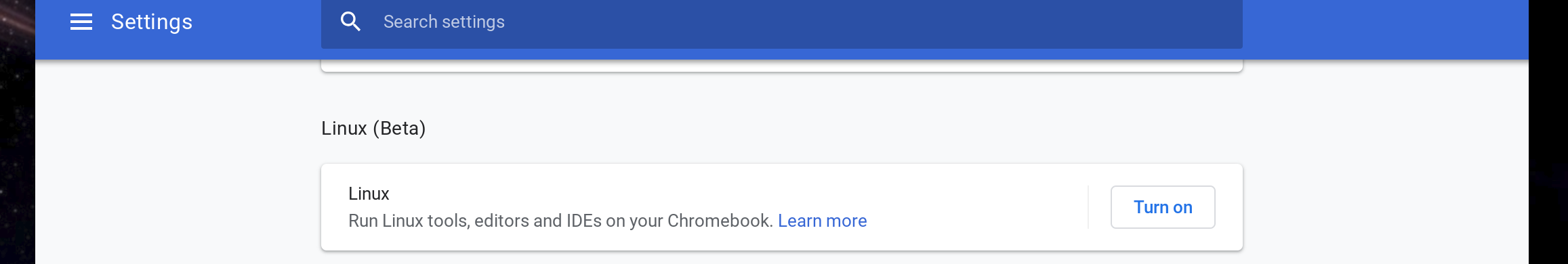 Dev Tools on a Chromebook